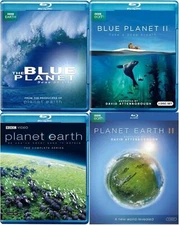 Blue Planet & Planet Earth 1 & 2 4-Volume BBC Blu-ray New