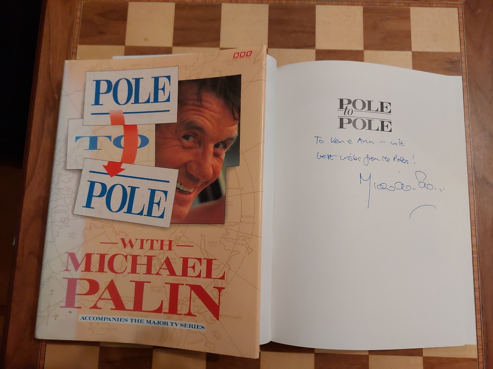 Pole to Pole SIGNED Michael Palin Hardback Book 1st Edition 2nd Impression 1992