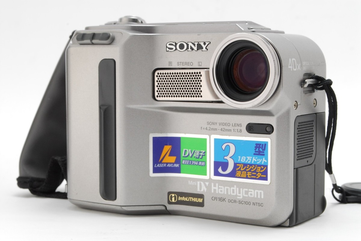 SONY  miniDV Handycom ビデオカメラ　DCR-SC100 Sony DCR-SC100 Camcorder MiniDV Digital Video Camera LCD