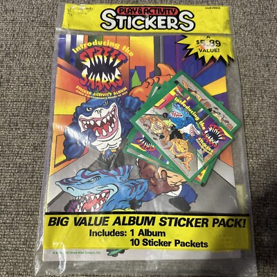 Very RARE Diamond Stickers Album- NEW, Sealed- Street Wise Design street sharks