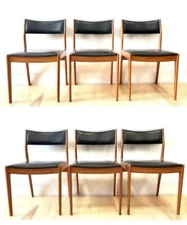 MCM Danish Johannes Andersen for Uldum 1960s Teak Dining Chair Set of 6