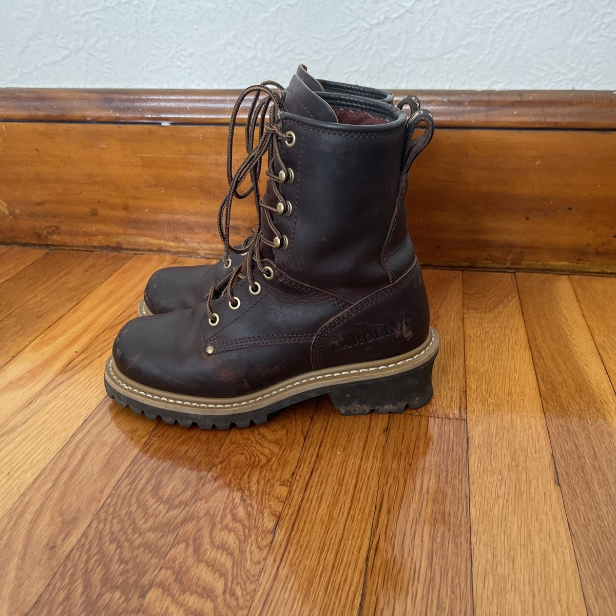 CAROLINA Womens Dark Brown Leather 8