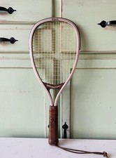VINTAGE Wilson Breakpoint Racquetball Racket Brown Leather Grip Metal Tennis