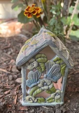 Ceramic Tea Light Candle Holder Small Villa House Cottage,  A-18