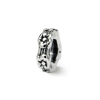 Floral Spacer Bead .925 Sterling Silver Antique Finish Reflection Beads