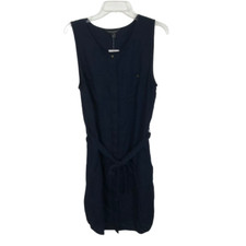 NWT Women Size 12 Banana Republic Navy Blue Belted Sheath Dress with Pockets NEW