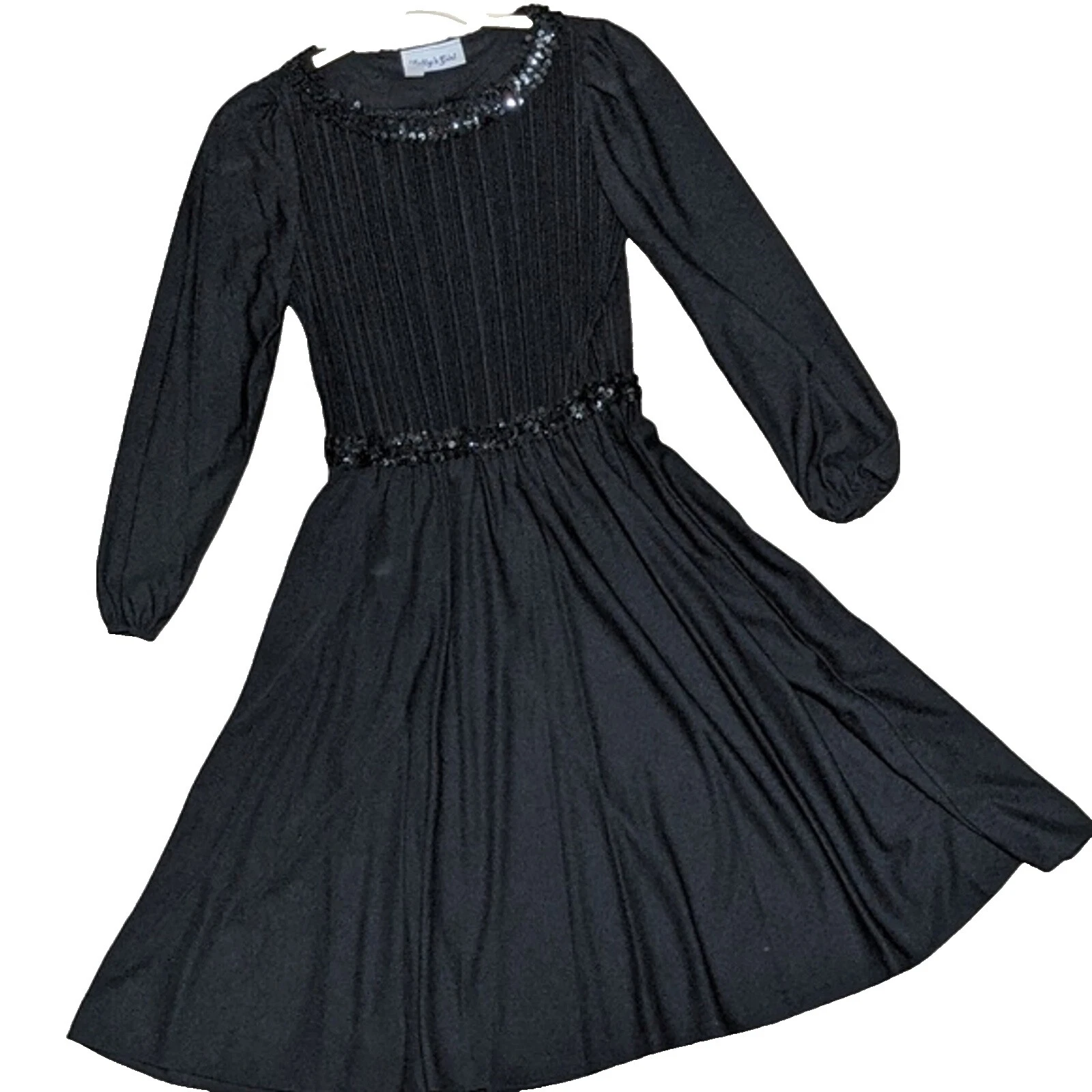 Ropa Vintage negro con lentejuelas de cóctel para Mujeres