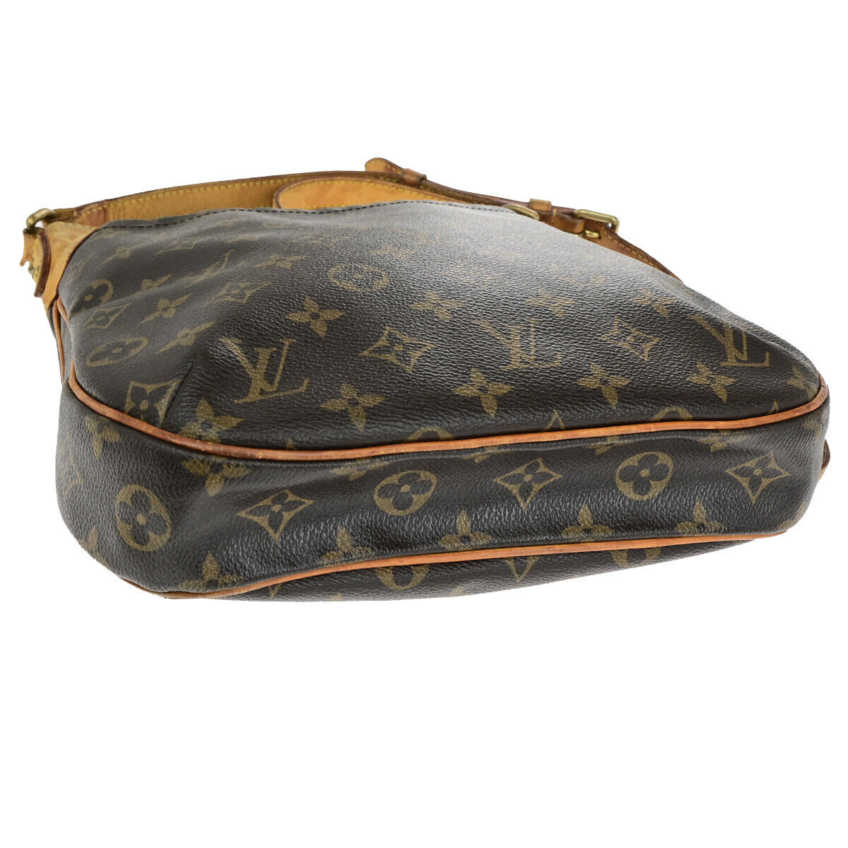LOUIS VUITTON Odeon PM Shoulder Bag Monogram Leather Brown LOUIS VUITTON Odeon PM Shoulder Bag Monogram Leather Brown
