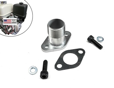 Stainless Steel 1'' Threaded Exhaust Adaptor Flange for: GX Honda 270, GX 390