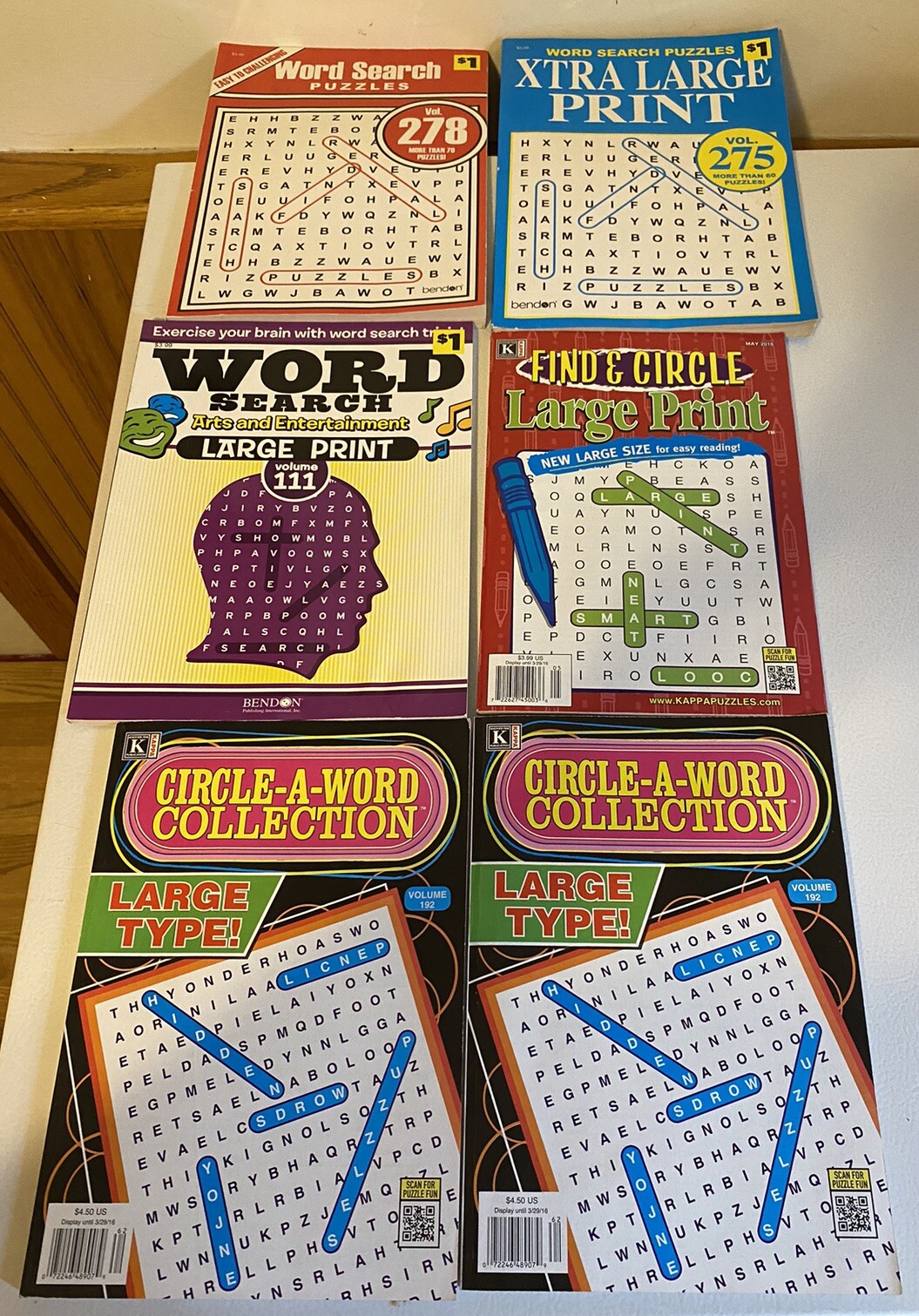 Lot Of 6- Kappa And Bendon Crossword Puzzle Books NEW | eBay