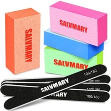 Nail Files and Buffers, Professional Manicure 4 Pcs Black File 4 Pcs Buffer