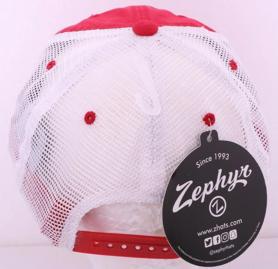 NUEVO Maryland Terrapins Terps Zephyr Bordado Rojo Snapback Trucker Sombrero Para Mujer Foto 3 de 4