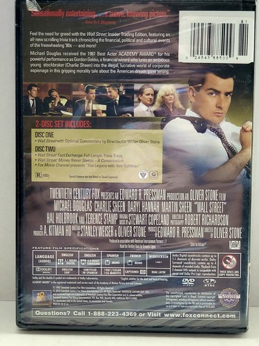 Oliver Stone's WALL STREET(1987) Two-Disc Insider Trading Edition DVD Set New - Picture 2 of 4
