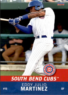 2016 South Bend Cubs Choice #16 Eddy Julio Martinez Las Tumas Cuba Baseball Card