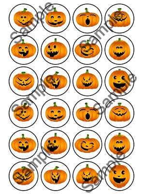 HALLOWEEN Essbar Personalisiert Cupcake Kuchen Muffin Topper Party Geburtstag Geschenk 
