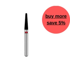 House Brand FG #856.018 Coarse, Round End Taper, Single Use Diamond Burs, 10/Pk