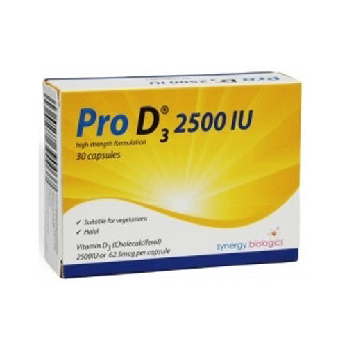 Synergy Biologics Pro D3 Vitamin D3 2500Iu Capsules X 30 - Image 2