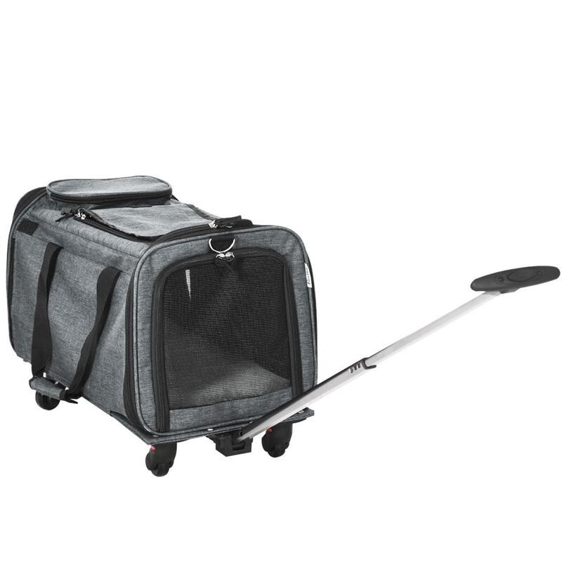 Trasportino Elegante 4 in 1 per Cani Gatti | Pieghevole e Leggero