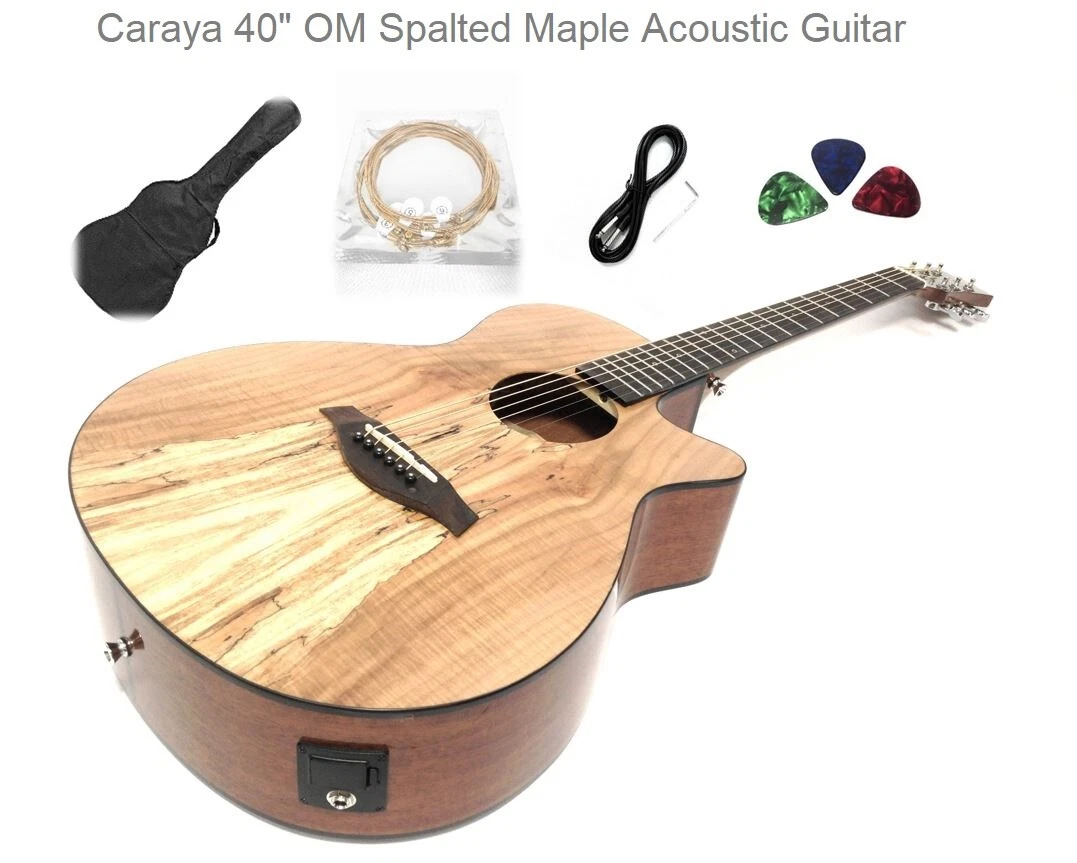 Spalted maple acoustic guitar online