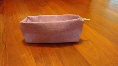 Lancome Cosmetic Makeup Evening Bag Zipper Clutch Shimmering Pink 
