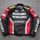 Suzuki Red-Black motorbike racing leather jacket  Yoshimura Motorbike jacket