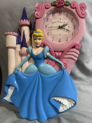 Vintage Disney Cinderella Princess  Castle Believe In Your Dreams Wall Clock 15 