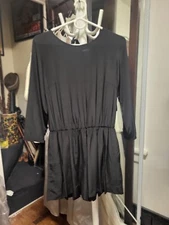 Club Monaco NWT $229 Soot Black Silk ISRA Shorts Romper Pantalon Outfit Size 0