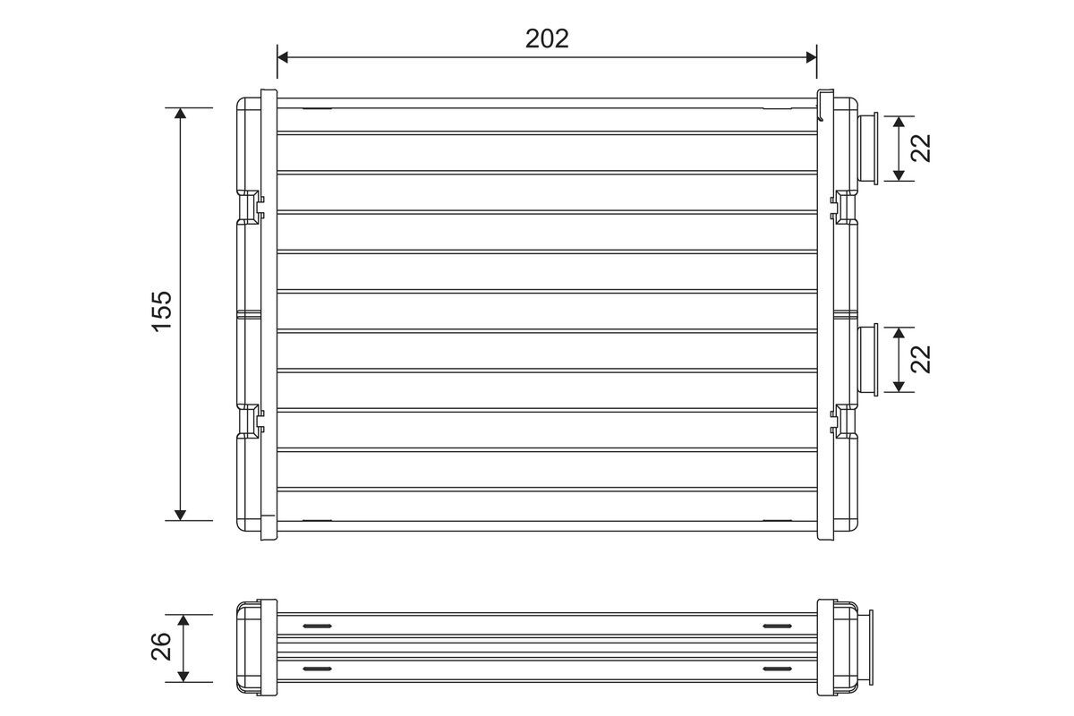 811592 VALEO Heat Exchanger, interior heating for NISSAN