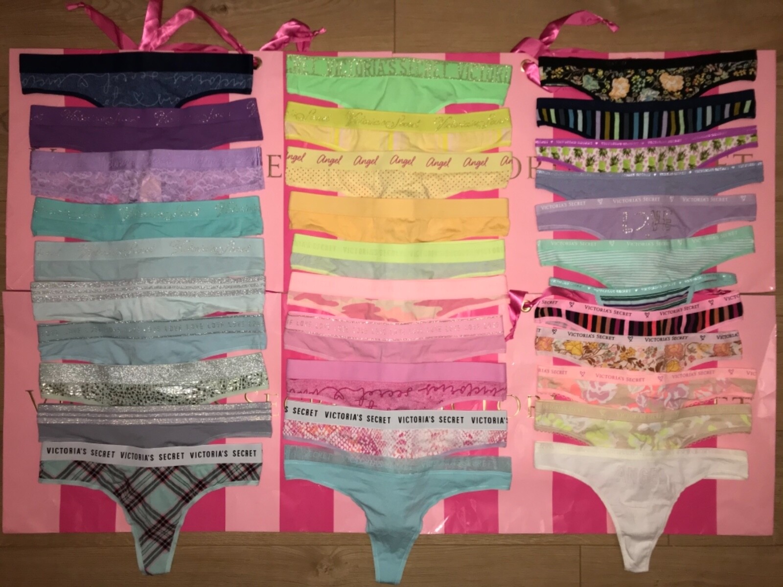 NWT Victoria’s Secret and VS PINK 50 Panties Lot Mixed Styles Size Large image 5