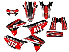 2021-2024 CRF 450 RL VIGOR Red Senge Graphics Kit Compatible with Honda