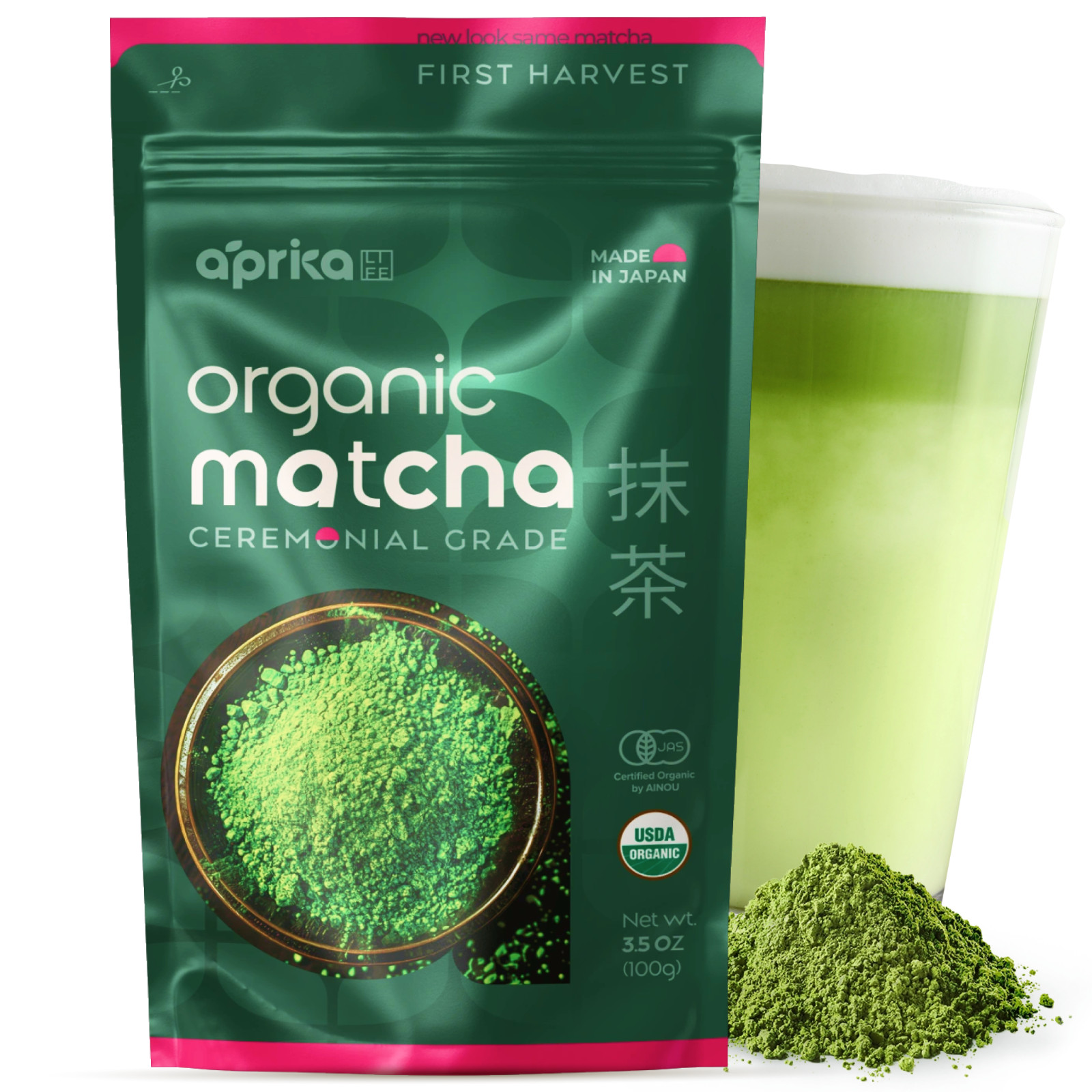 Powder Ceremonial Grade Matcha 100g - No Additives, Green Tea