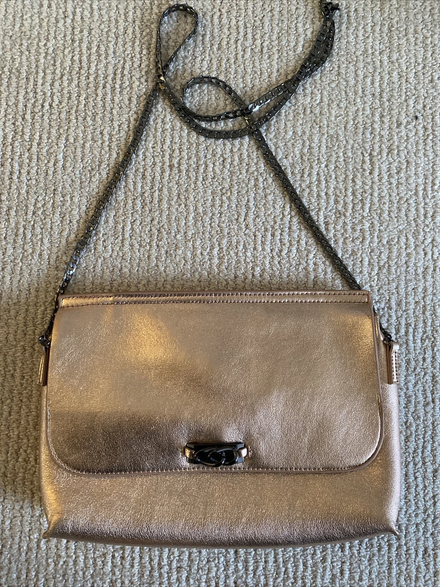 Rose gold top side bag