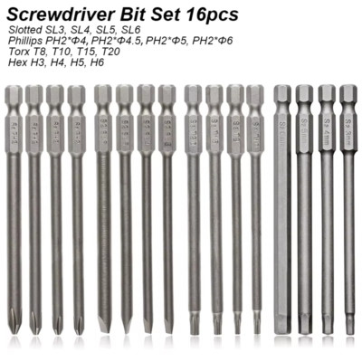 Schraubendreher-Aufsatz, Kreuzschlitz, Torx-Vierkantschrauben, Bohrspitze, Ad