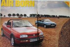 Original 1993 VW GOLF AVANTGARDE v VAUXHALL ASTRA CABRIO Autocar mag Twin Test