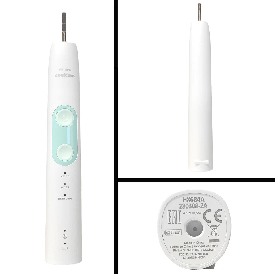 White Toothbrush Handle HX684A Compatible With PHILIPS Sonicare ProtectiveClean