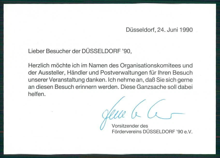 TARJETA DE PAPELERÍA POSTAL ALEMANIA 1990 DÜSSELDORF-EXPOSICIÓN TREN FERROVIARIO 'm4693 Foto 2 de 2