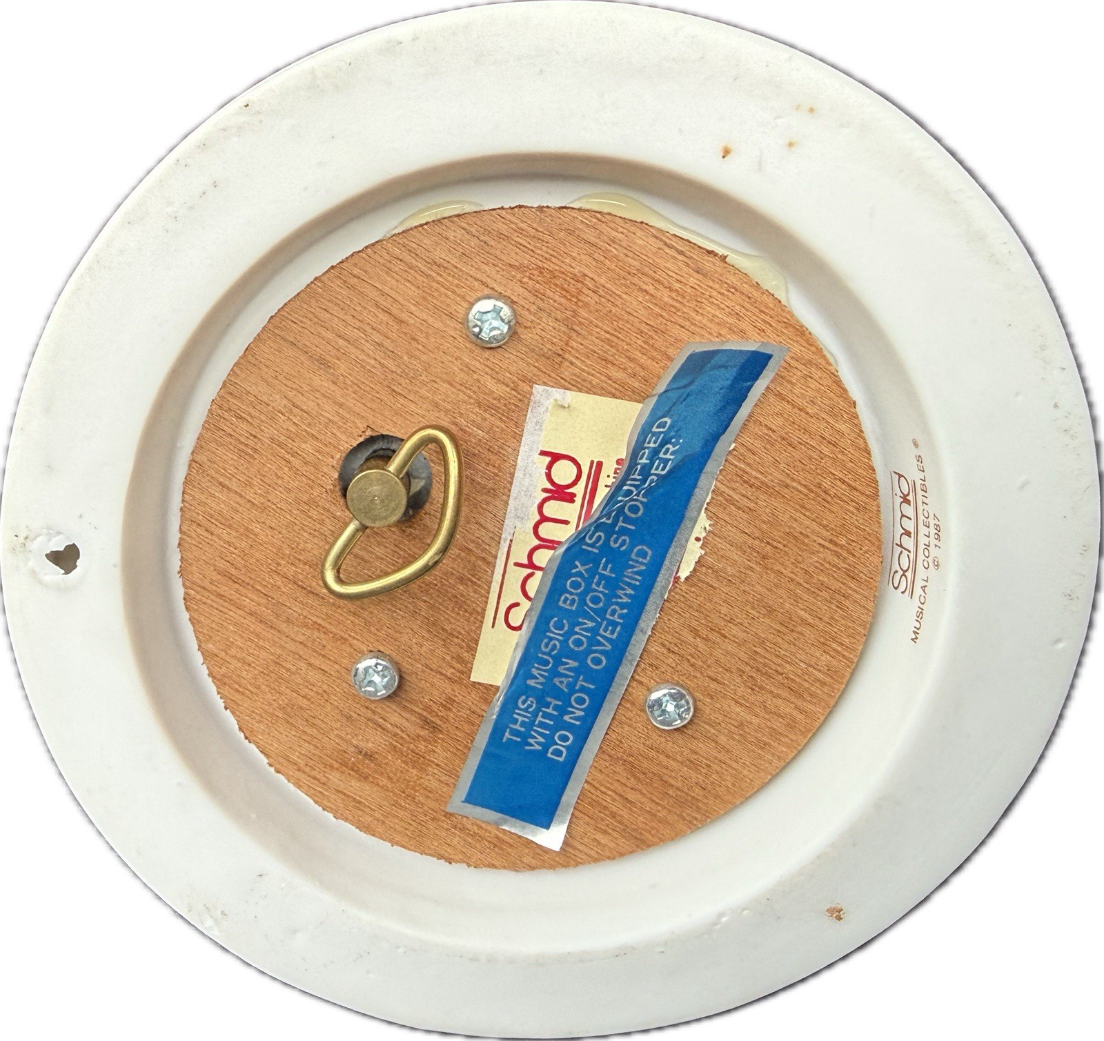 Vintage 1987 Schmid Hummingbird Porcelain Music Box – “Hummingbird & Flower”