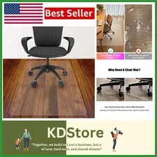 Clear Office Chair Mat for Hardwood Floors - 30 x 48'' | Easy Glide & Non-Sli...