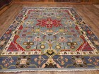 Turkish Oushak Rug, Geometric Multicolored Handmade Bohemian Rug 8x10.2 Ft — photo 2