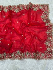 Ethnic Party Wear Wedding Designer Pakistani Womens Bollywood Saree Sari