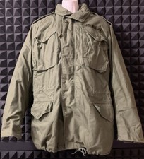 U.S. Army M65 Field Jacket w/ LINER Hood Vietnam 60 s OG Military Small Long