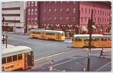 Baltimore Transit Streetcars 1959 Vintage Postcard by Skipper Clark