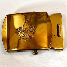 Vintage Solid Brass Boy Scout BSA Belt Buckle Made In USA