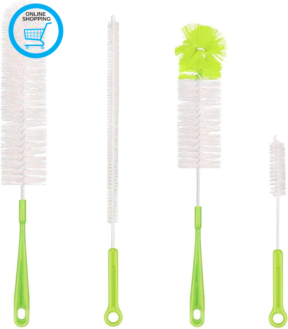 5Pcs Bottle Cleaning Brush Set Multipurpose Brushes Long Bottle Brush Water Bott