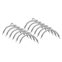 12 StüCk Metall-GeldböRsenrahmen, 10,5Cm Bogen-Kussverschlussrahmen (Silber)