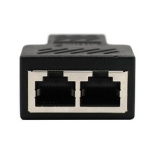 RJ45 Splitter Adapter 1 To 2 Ways Dual Female Port CAT5/6 LAN Ethernet Cable F