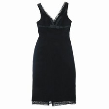 Dolce & Gabbana Dress Black Lace Trim Bow Detail Size IT 38
