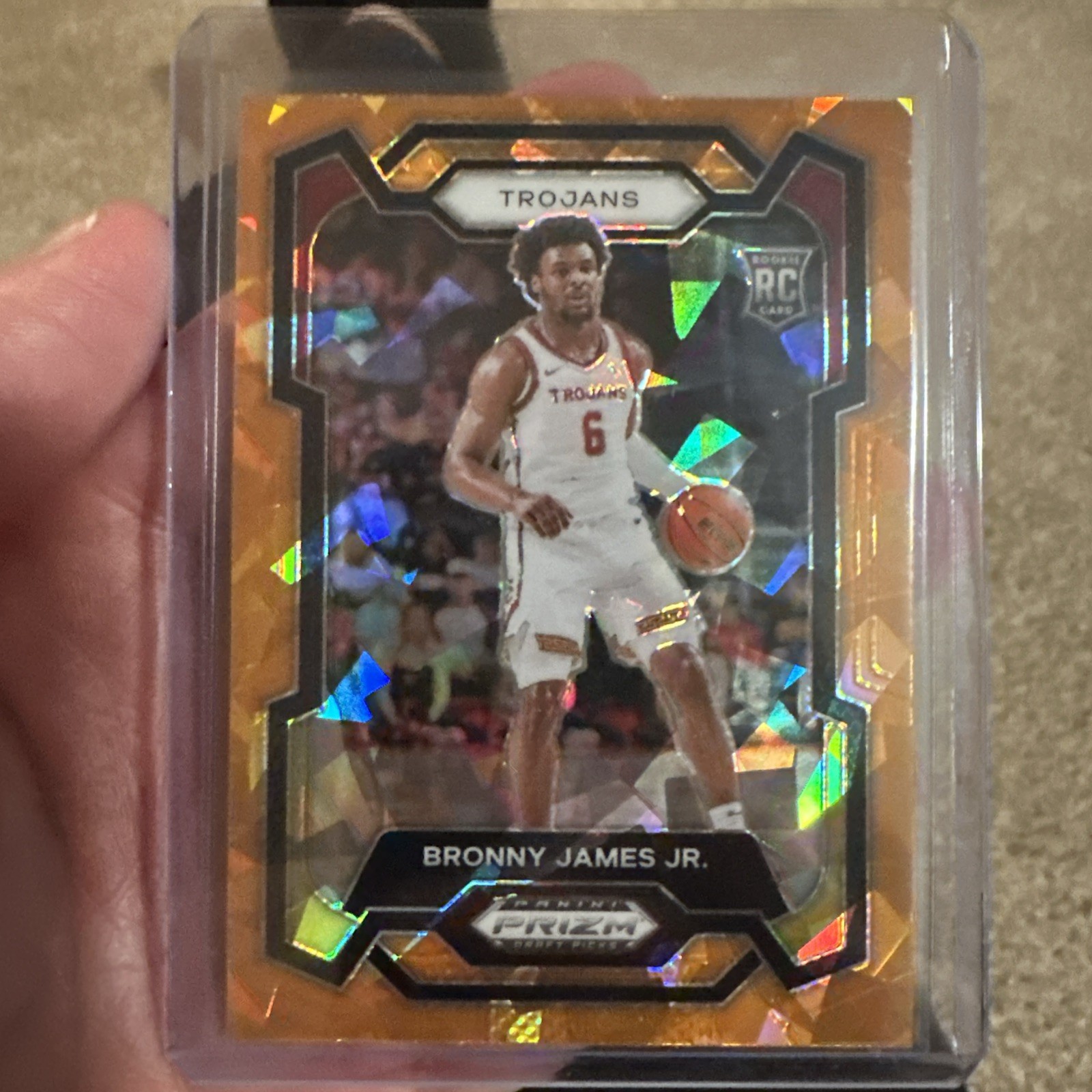 2024 Panini Prizm Draft Picks - Bronny James #86 Orange Ice Prizm (RC)