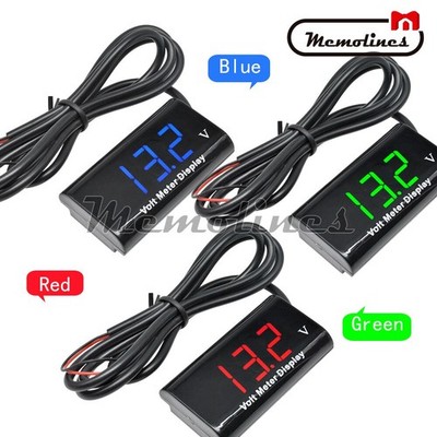 Waterproof 0.56'' IPX6 Voltmeter 3-18V LED Digital Volt Meter For Car Motorbike #