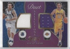 2020-21 Select Duet Selections Memorabilia Purple Prizm 89/99 Steve Nash HOF y8a